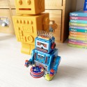 Robot tambour bleu vintage