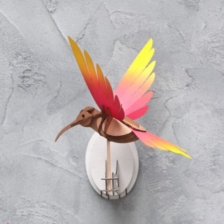 Oiseau DIY Colibri Rouge & Jaune - Assembli