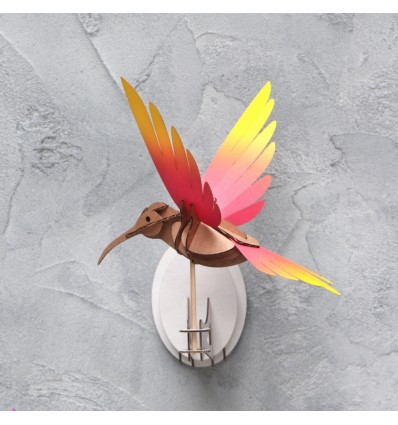 Oiseau DIY Colibri Rouge & Jaune - Assembli
