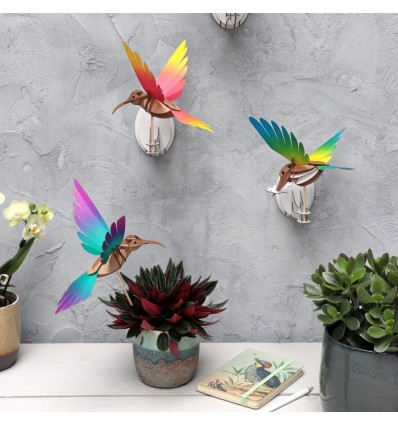 Oiseau DIY Colibri Rouge & Jaune - Assembli