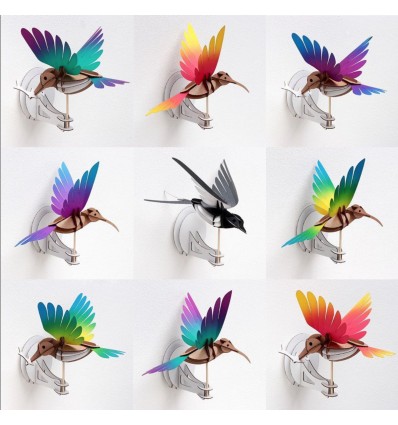 Oiseau DIY Colibri Rouge & Jaune - Assembli