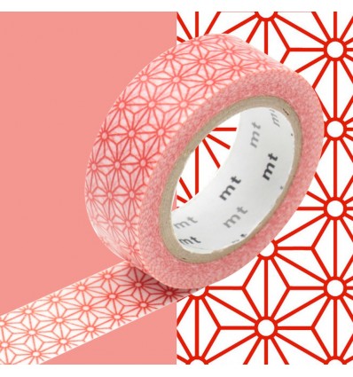 Masking tape fleurs rouges