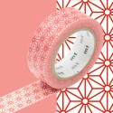 Masking tape fleurs rouges