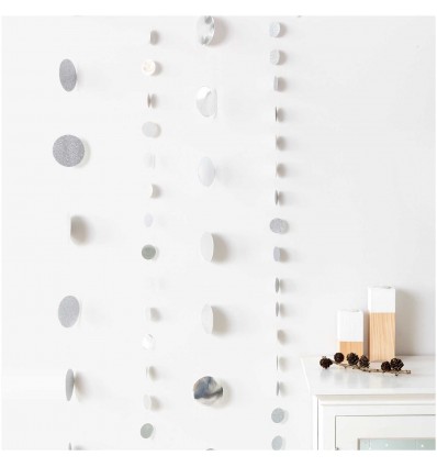 Guirlande ronds pailletés argentés - Rico Design