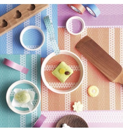 Masking Tape Asanoha bleu clair