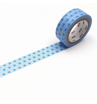 Masking Tape Asanoha bleu clair