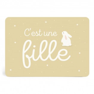 Carte "C'est une fille" - Zü (zu) 2