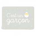 Carte "C'est un garçon" - Zü (zu)