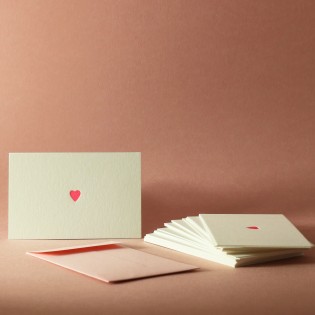Mini carte coeur rose - Pappus Editions 2
