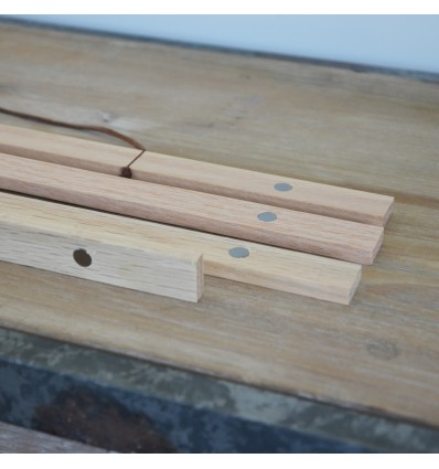 Porte affiche aimanté bois naturel 50 cm