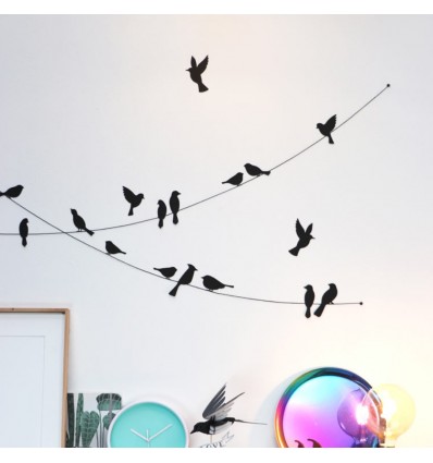 Kit de pliage papier de 22 oiseaux noirs - Assembli