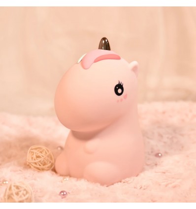 Veilleuse souple Licorne Rose - Little L