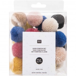 Set de pompons laine Jolly Xmas - Rico Design