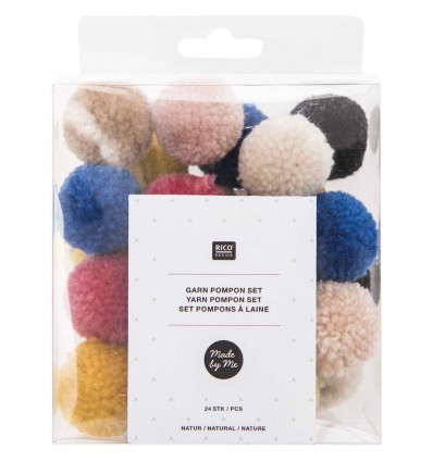Set de pompons laine Jolly Xmas - Rico Design