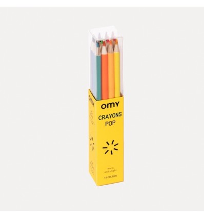16 crayons de couleurs POP - Omy