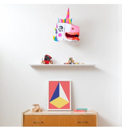 Masque 3D en carton Licorne - Omy