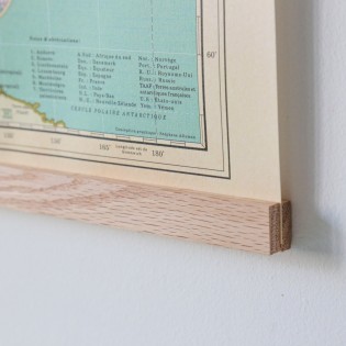 Porte affiche aimanté bois naturel 50 cm 2