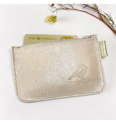 Porte-monnaie pailleté Biscuit - Barnabé aime le café