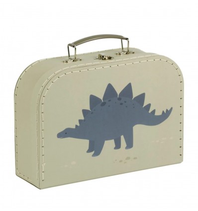 Valise en carton Dinosaures Kaki (M) - A little lovely company