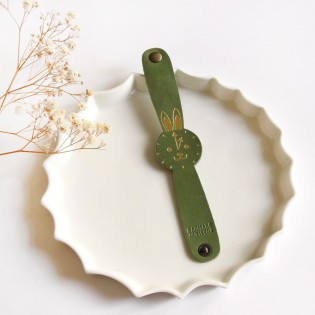 Montre en cuir Lapin Crocodile - Barnabé aime le café