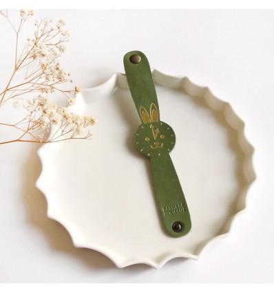 Montre en cuir Lapin Crocodile - Barnabé aime le café