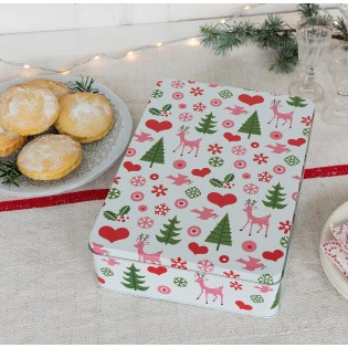Boite à gâteaux rectangulaire Noël - Rex