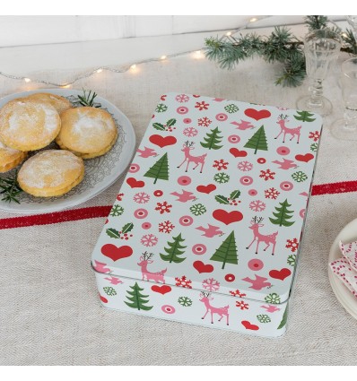 Boite à gâteaux rectangulaire Noël - Rex
