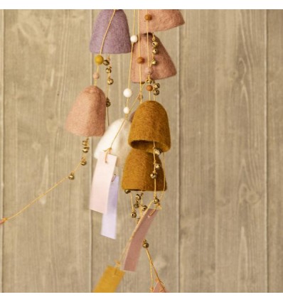 Suspension cloche en feutre Caramel - Muskhane