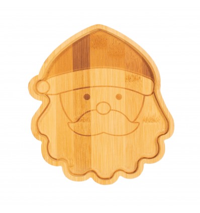 Assiette en bambou Père Noël - Sass&Belle