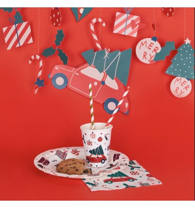 8 assiettes en carton Noël - My Little Day