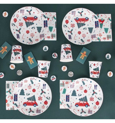 8 assiettes en carton Noël - My Little Day