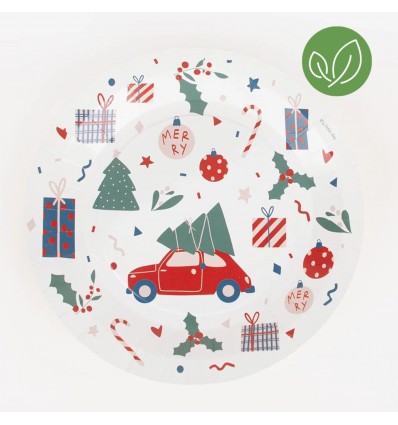 8 assiettes en carton Noël - My Little Day