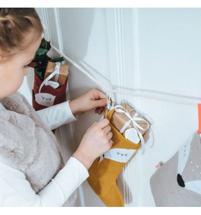 Chaussette de Noël Faon Grise - Kikadu