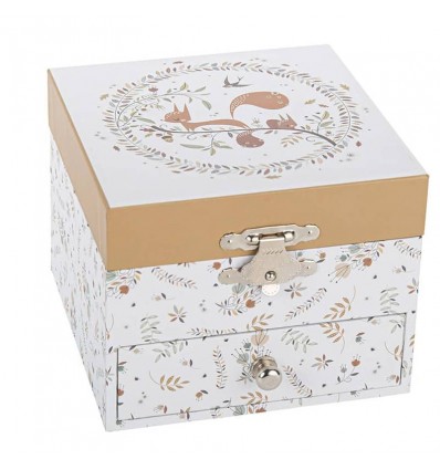 Boîte à bijoux musicale Ecureuil dans la Prairie - Trousselier