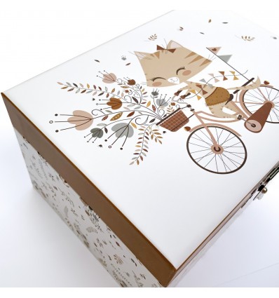 Boîte à bijoux musicale Chat dans la Prairie - Trousselier