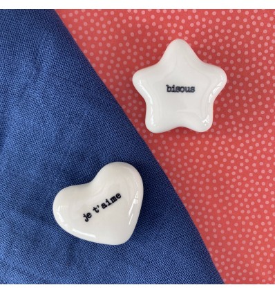 Coeur en céramique "Je t'aime"