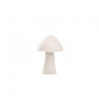 Champignon Dotty en feutre, naturel (L) - Muskhane