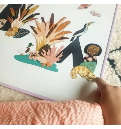 Ardoise magnétique Little Cabane Lilas - Ma Cabane à Rêves