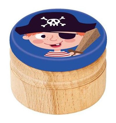 Boîte à dents de lait en bois Pirate