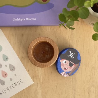 Boîte à dents de lait en bois Pirate