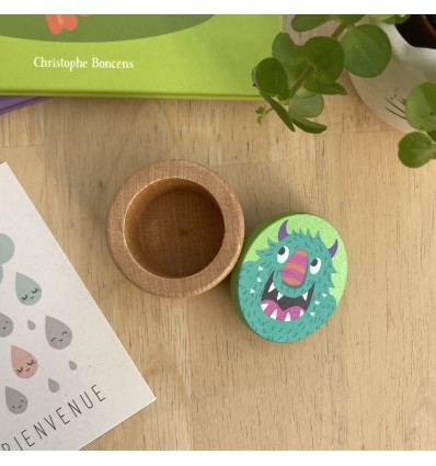 Boîte à dents de lait en bois Monstre