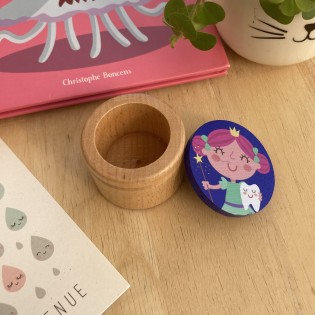 Boîte à dents de lait en bois Fée 2