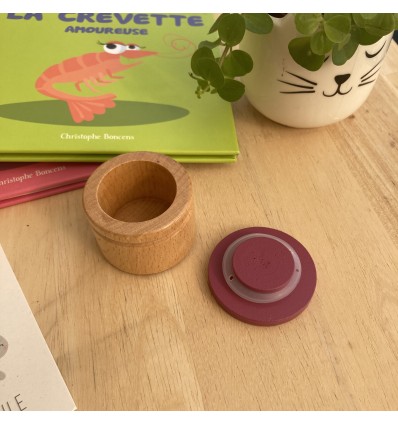 Boîte à dents de lait en bois Fleurs