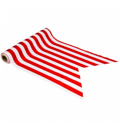 Chemin de table rayé blanc et rouge - Artyfete
