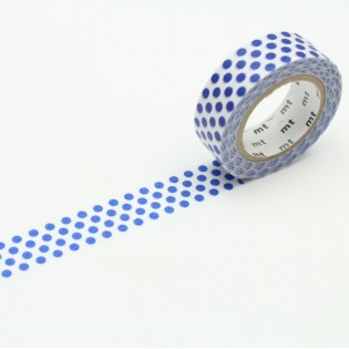 Masking Tape Pois bleu foncé 2
