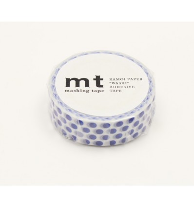 Masking Tape Pois bleu foncé