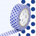 Masking Tape Pois bleu foncé