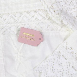 Broche en cuir Amour is french - Barnabé aime le Café