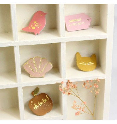 Broche en cuir Amour is french - Barnabé aime le Café