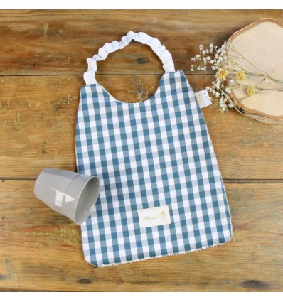 Serviette élastiquée Sauge bleu - Barnabé aime le Café